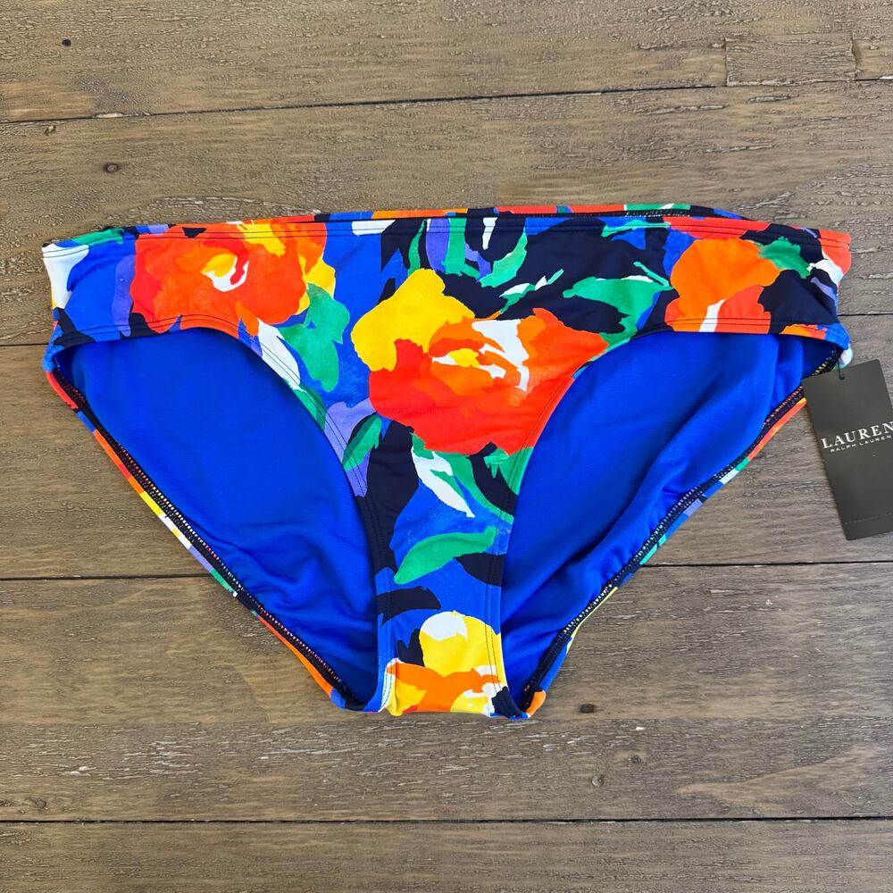 Lauren Ralph Lauren NWT Women's Size 16 Tropical Hipster Bikini Bottoms $60